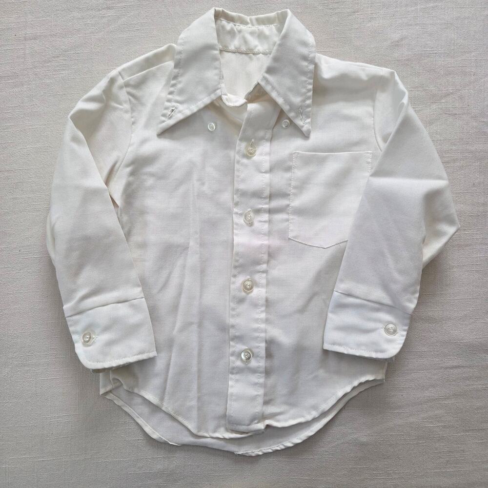 Vintage White Buttondown Long Sleeve 3t/4t